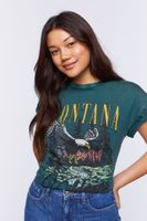 Women's Montana Wilderness Graphic T-Shirt in Green Small