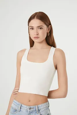 Women's Sweater-Knit Cutout Tank Top