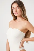 Women's Seamless Tube Bodysuit in Vanilla Medium