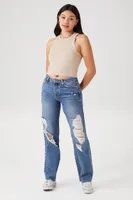 Women's Rib-Knit Cropped Tank Top