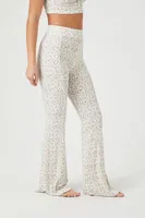 Women's Floral Print Pajama Pants in Ivory Small