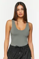 Women's Scoop-Neck Tank Bodysuit in Tea Medium