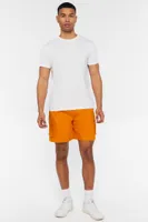 Men Cargo Drawstring Shorts in Sunset Gold Medium