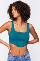 Women's Seamless Hook-and-Eye Bralette in Teal Medium