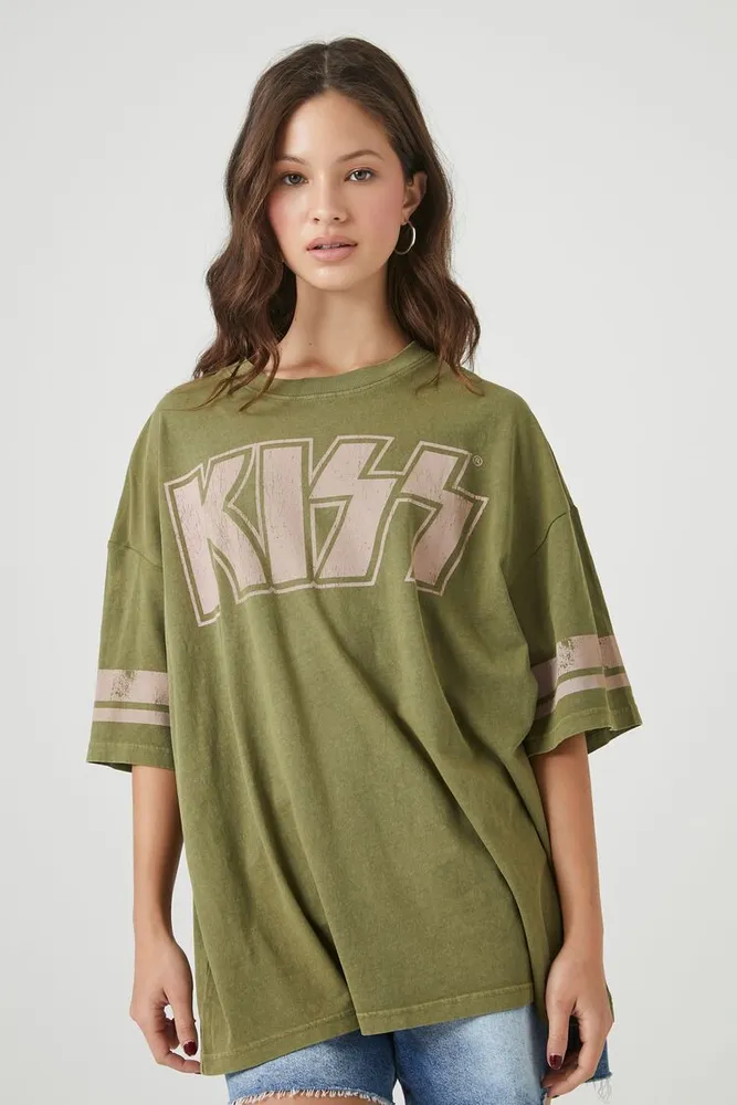 Women's Oversized KISS Graphic T-Shirt