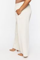 Women's Corduroy Wide-Leg Pants in Vanilla, 0X