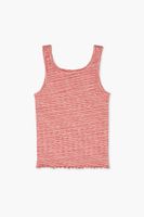 Girls Marled Knit Tank Top (Kids) Sherbert