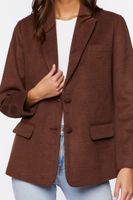 Women's Peak Lapel Blazer in Brown Medium