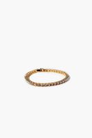 Women's Faux Gem Box Chain Bracelet in Gold/Clear