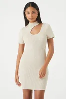 Women's Ribbed Cutout Bodycon Mini Dress