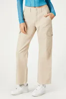 Women's Cotton Cargo Pants in Khaki Large