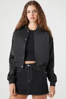 Women's Satin Bomber Jacket