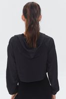 Women's Active Cropped Anorak in Black Large