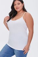 Women's Organically Grown Cotton Basic Cami in White, 3X