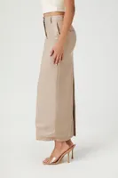 Women's Faux Leather Maxi Skirt in Goat, XS