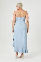 Women's Denim High-Low Dress in Light Denim