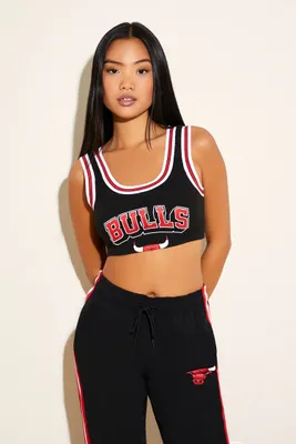 Women's Chicago Bulls Crop Top in Black Medium