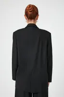 Women's Double-Breasted Notched Blazer in Black Small