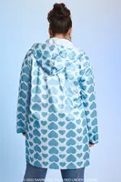 Women's Hello Kitty Rain Jacket in Light Blue, 0X