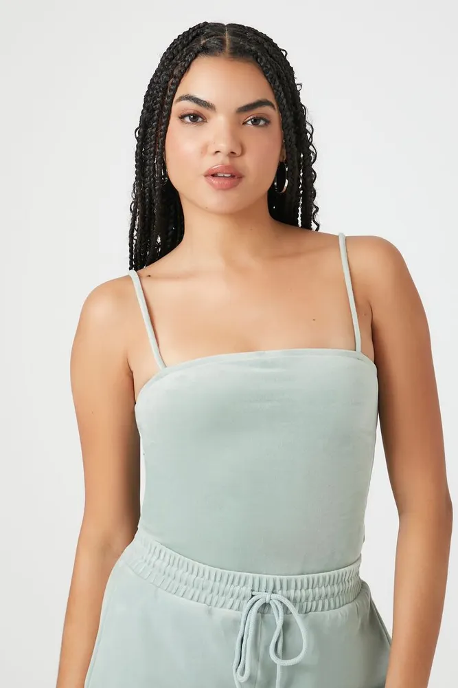 Women's Velour Cami Bodysuit