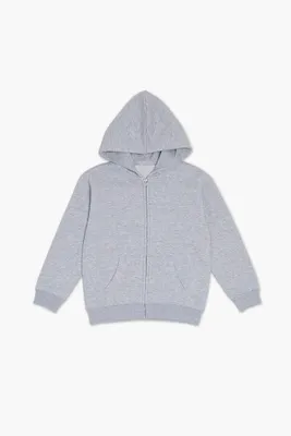 Kids Zip-Up Hoodie (Girls + Boys) in Heather Grey