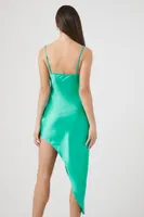 Women's Satin Cowl Slip Dress in Latigo Bay Small