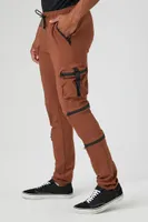 Men Utility Cargo Joggers in Brown, XXL