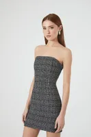 Women's Tweed Tube Mini Dress