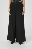 Women's Wide-Leg Ankle Trousers in Black Small