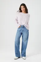 Women's Open-Knit Drop-Sleeve Sweater