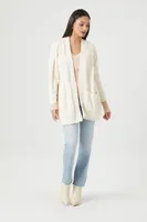 Women's Open-Front Cardigan Sweater in Cream Small