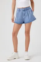 Women's High-Rise Denim Shorts in Medium Denim, 29