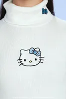 Women's Hello Kitty Turtleneck Sweater in Vanilla Small