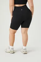 Women's Active Seamless Biker Shorts in Black, 2X