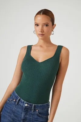 Rib-Knit Cotton-Blend Bodysuit for Women