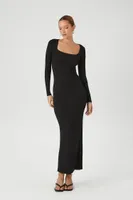 Women's Ribbed Bodycon Maxi Dress