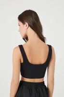 Women's Cropped Tank Top in Black, XL