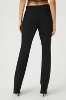 Women's Low-Rise Straight-Leg Pants in Black Small