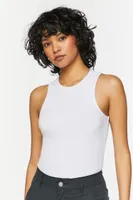 Women's Heathered Sleeveless Bodysuit White