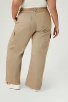 Women's Belted Wide-Leg Cargo Pants