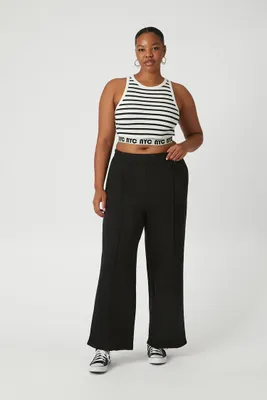 Women's French Terry Pants in Black, 3X