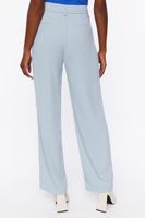 Women's Mid-Rise Straight-Leg Trousers in Light Blue Large