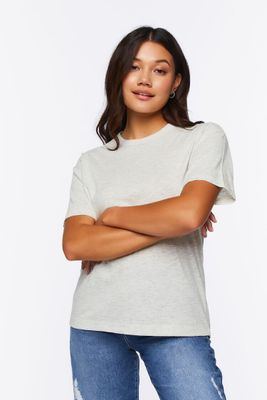 Women's Relaxed Crew T-Shirt in Heather Grey Small