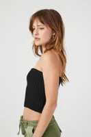 Women's Sweater-Knit Cropped Tube Top