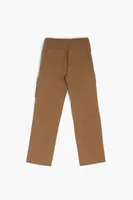 Kids Drawstring Cargo Pants (Girls + Boys) in Deep Taupe, 7/8