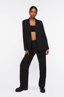 Women's Double-Breasted Suit Blazer & Pants Set in Black Medium