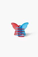 Colorblock Butterfly Hair Clip in Red/Blue