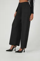 Women's High-Rise Wide-Leg Pants in Black, XS