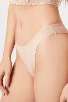 Women's Ruched Cheeky Panties in Almond