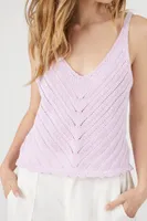 Women's Pointelle Sweater-Knit Tank Top